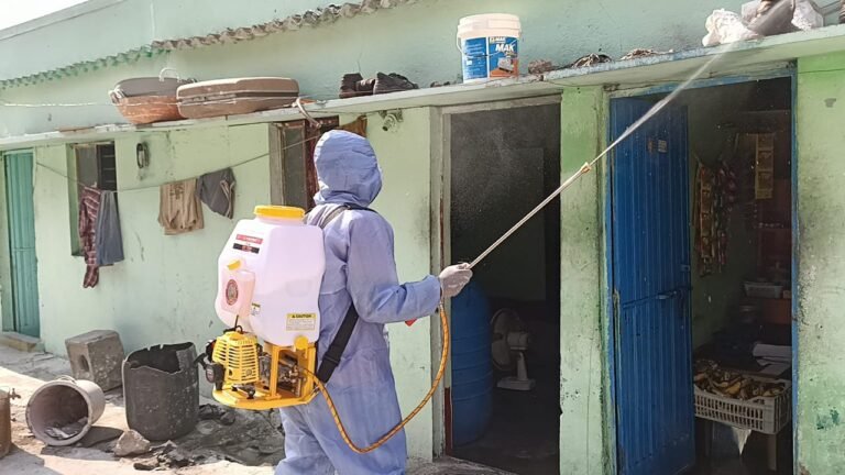 Hongasandra, raging hotspot with 21 cases 8 Covid19 sanitising