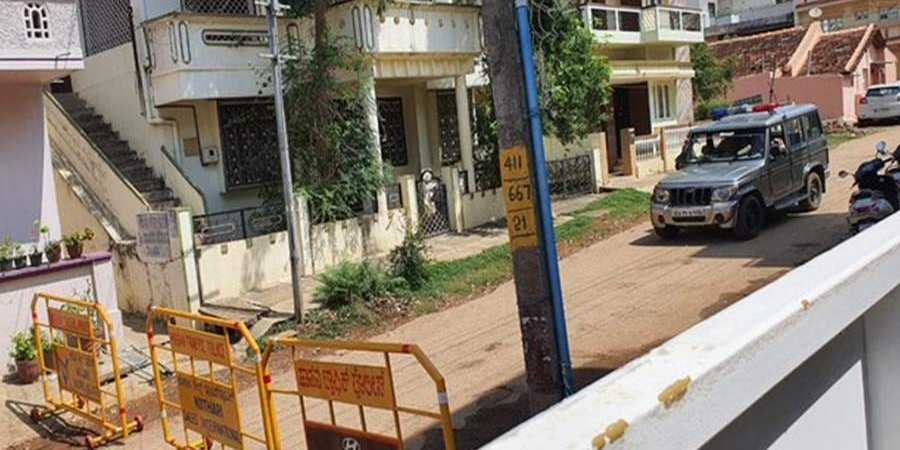 Hassan city areas sealed after cop tests positive 1 hassan-seal-down