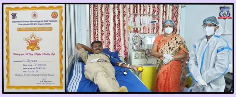 Cop turns 'Covid Saviour' by donating his plasma 2 ACP Satish