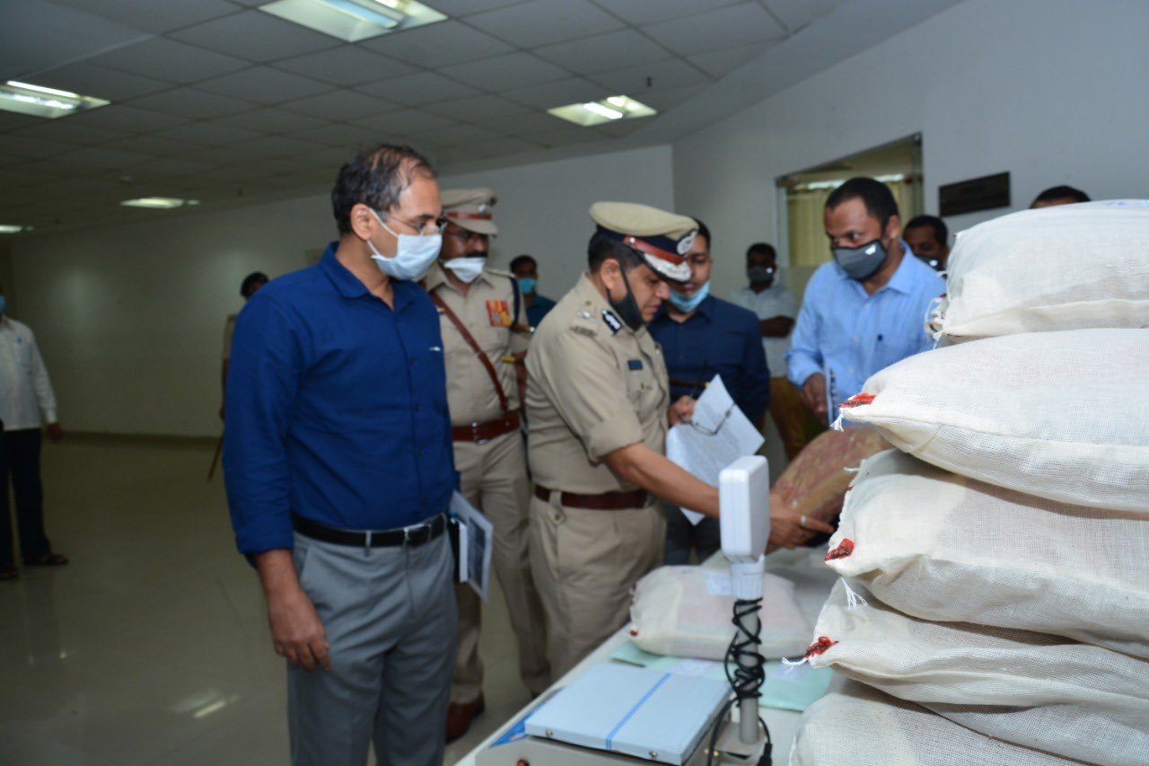 drugs seized by CCB Anti Narcotics Wing.. 3 drug peddlers arrested..204 kgs of Cannabis(Ganja) seized..