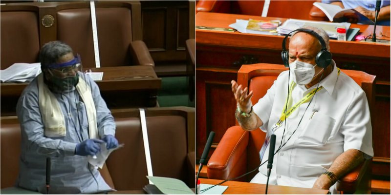 Karnataka Assembly Chief Minister CM BS Yediyurappa and Siddaramaiah