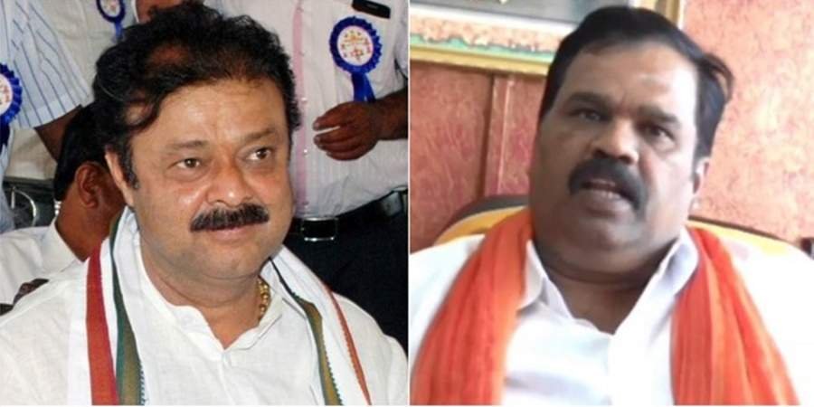 Kadur MLA Belli Prakash and Horticulture Minister Narayan Gowda