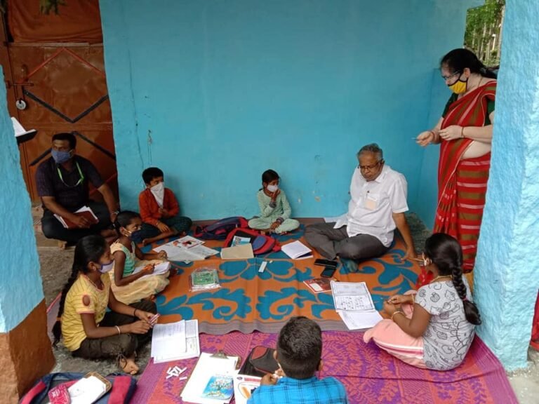 Education Minister S Suresh Kumar interacting with students.