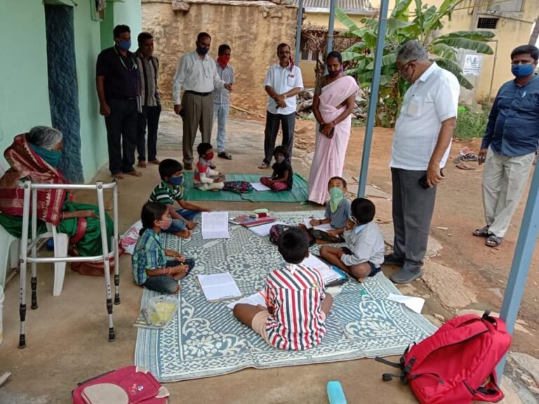Education Minister S Suresh Kumar interacting with students.