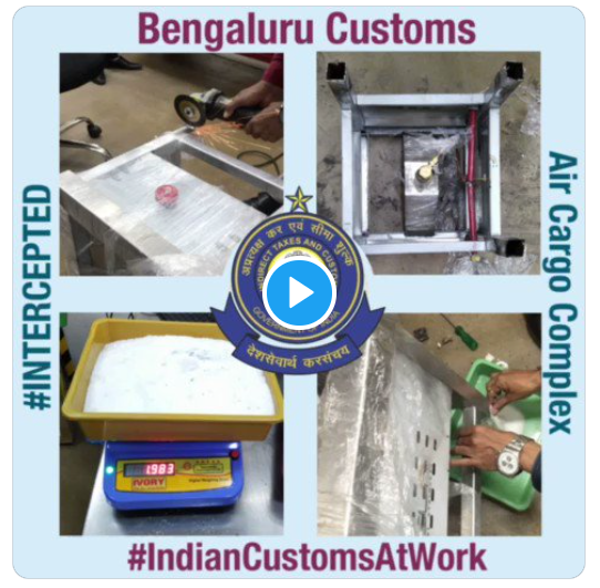 Customs seize drugs worth Rs 79 lakhs concealed in a Gas stove