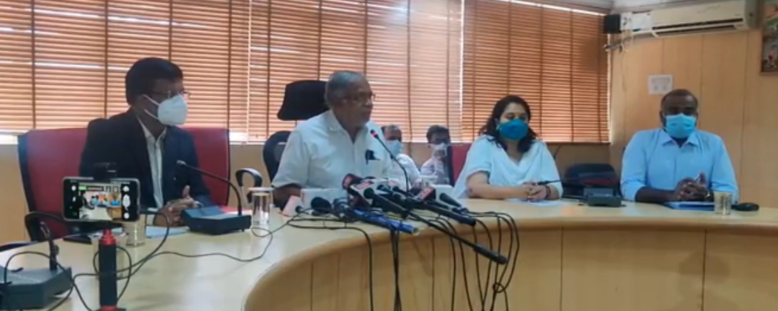 Education Minister Suresh Kumar addressing media on PUC II exam time table