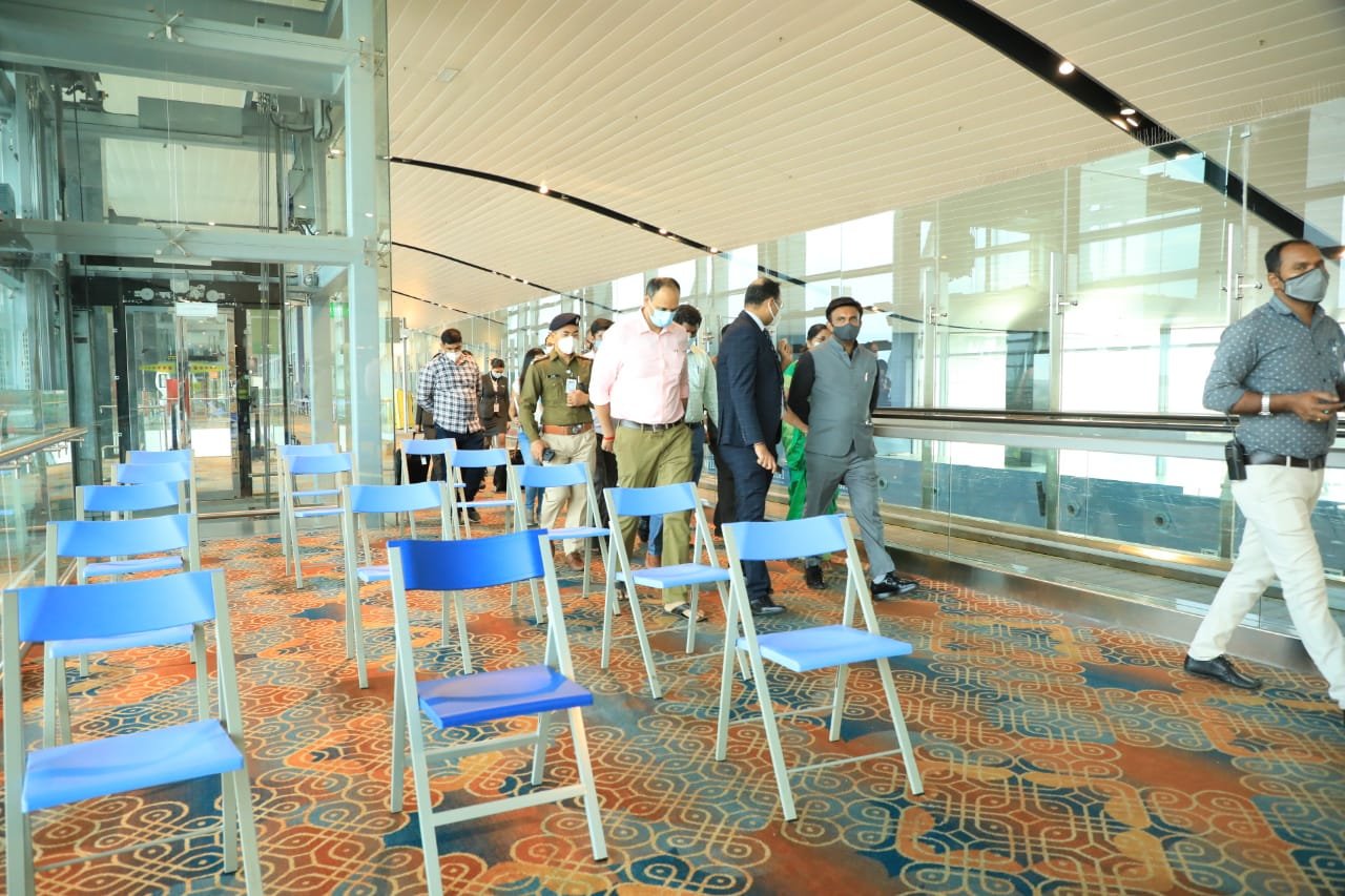 Sudhakar visit to Airport