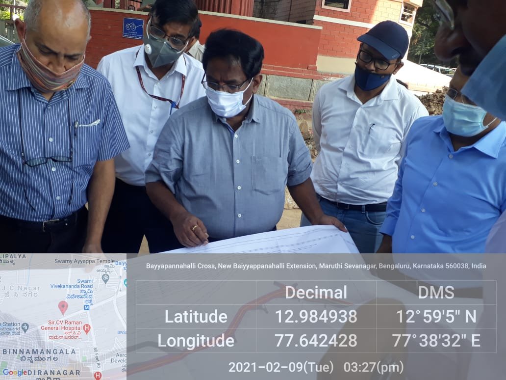 Chief Secretary visiting Byappanahalli junction2