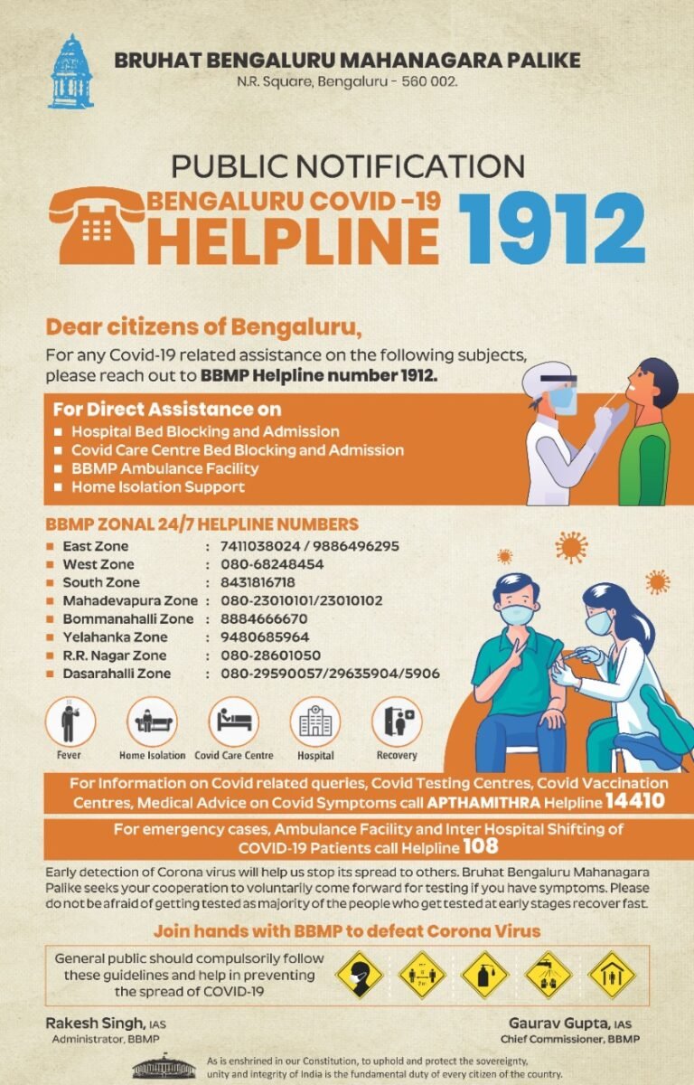 Bescom 1912 helpline