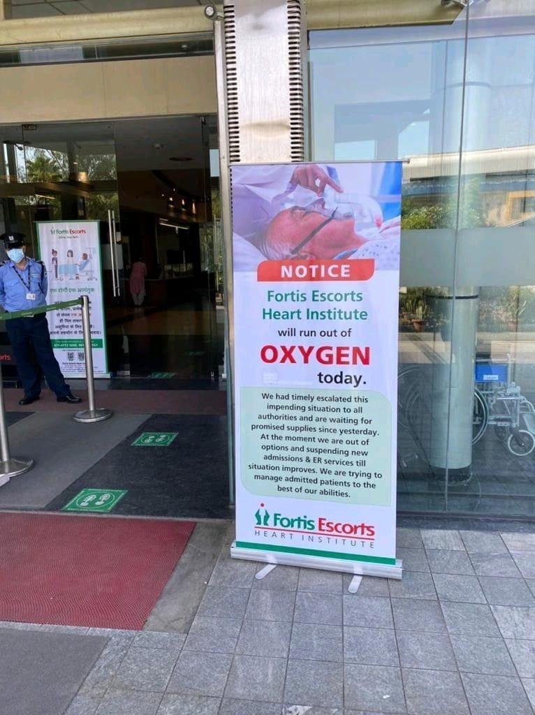 running out of oxygen