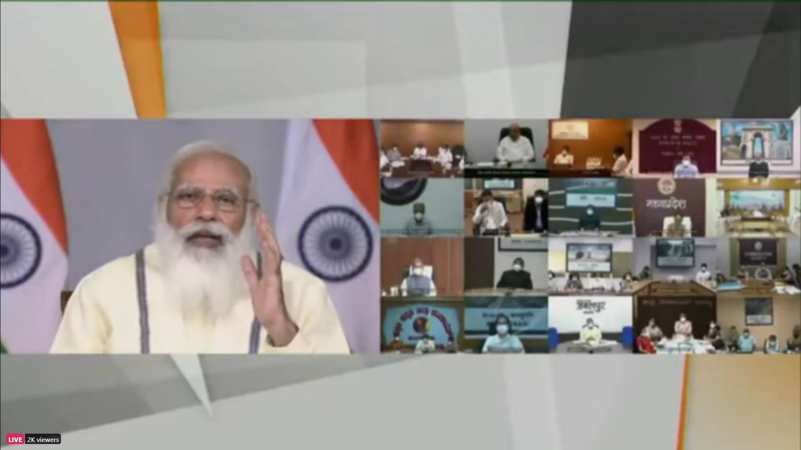 Prime Minister Narendra Modi Live Interacting with District Officials on the COVID-19 situation. 1 Screenshot_263