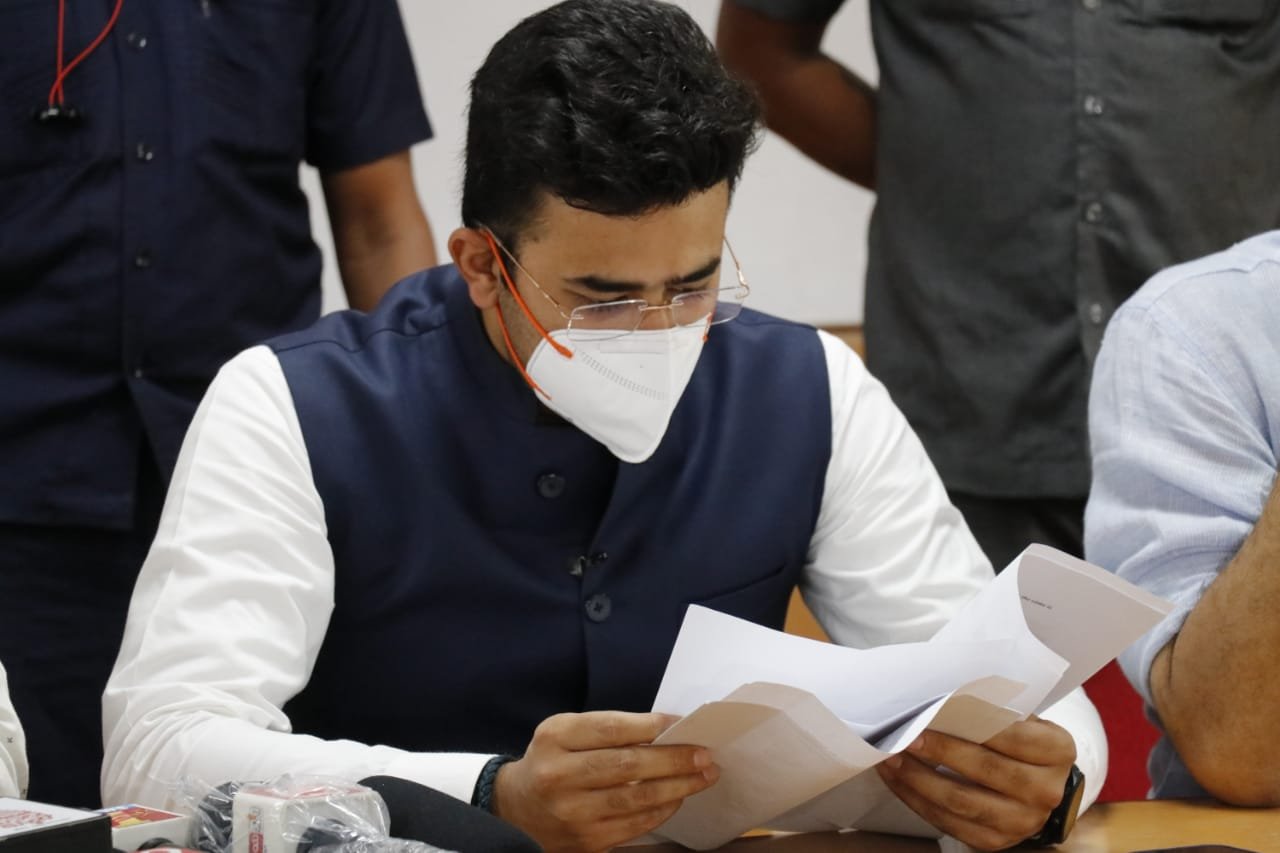 Post Surya’s exposé, BBMP portal shows 3,000 Covid beds available 1 Tejasvi Surya....