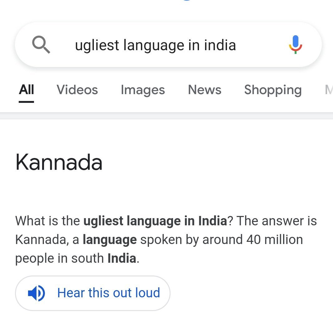 Google shows Kannada as 'ugliest' language, removes it after outrage; apologises 1 Kannada language