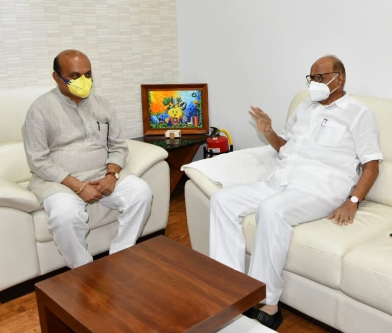 NCP Chief Sharad Pawar calls on Karnatka Chief Minister Bommai in Bengaluru