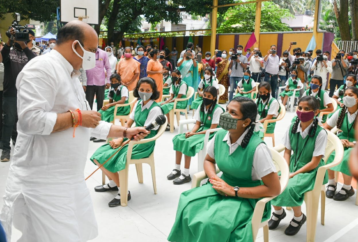 Karnataka announces resumption of classes 6 to 8 from September 6 1 Schools’ reopening equals ‘real freedom for children’ Karnataka CM