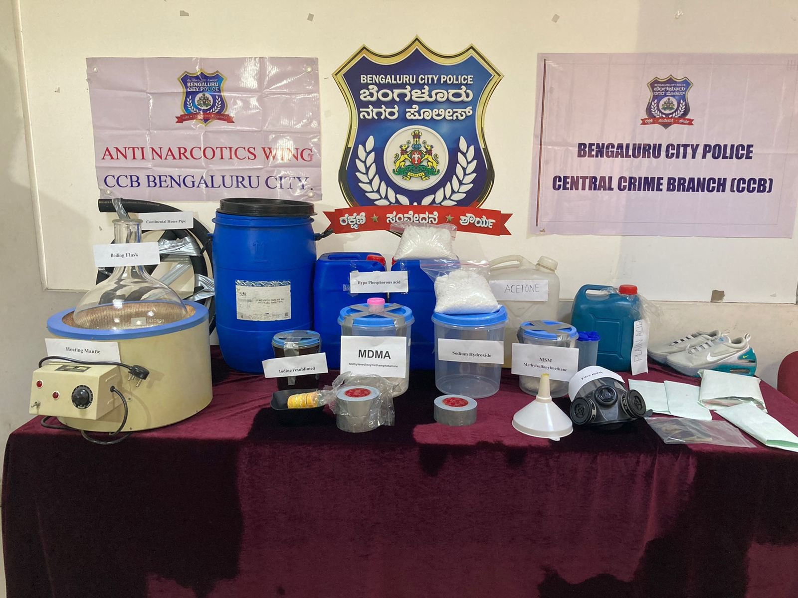 Police bust narcotics lab in Bengaluru 1 Police bust narcotics lab in Bengaluru
