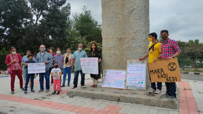 NGO Growthwatch organises protest near Agara Lake, says nearly 5,000 trees will be lost to Bengaluru Airport Metro line
