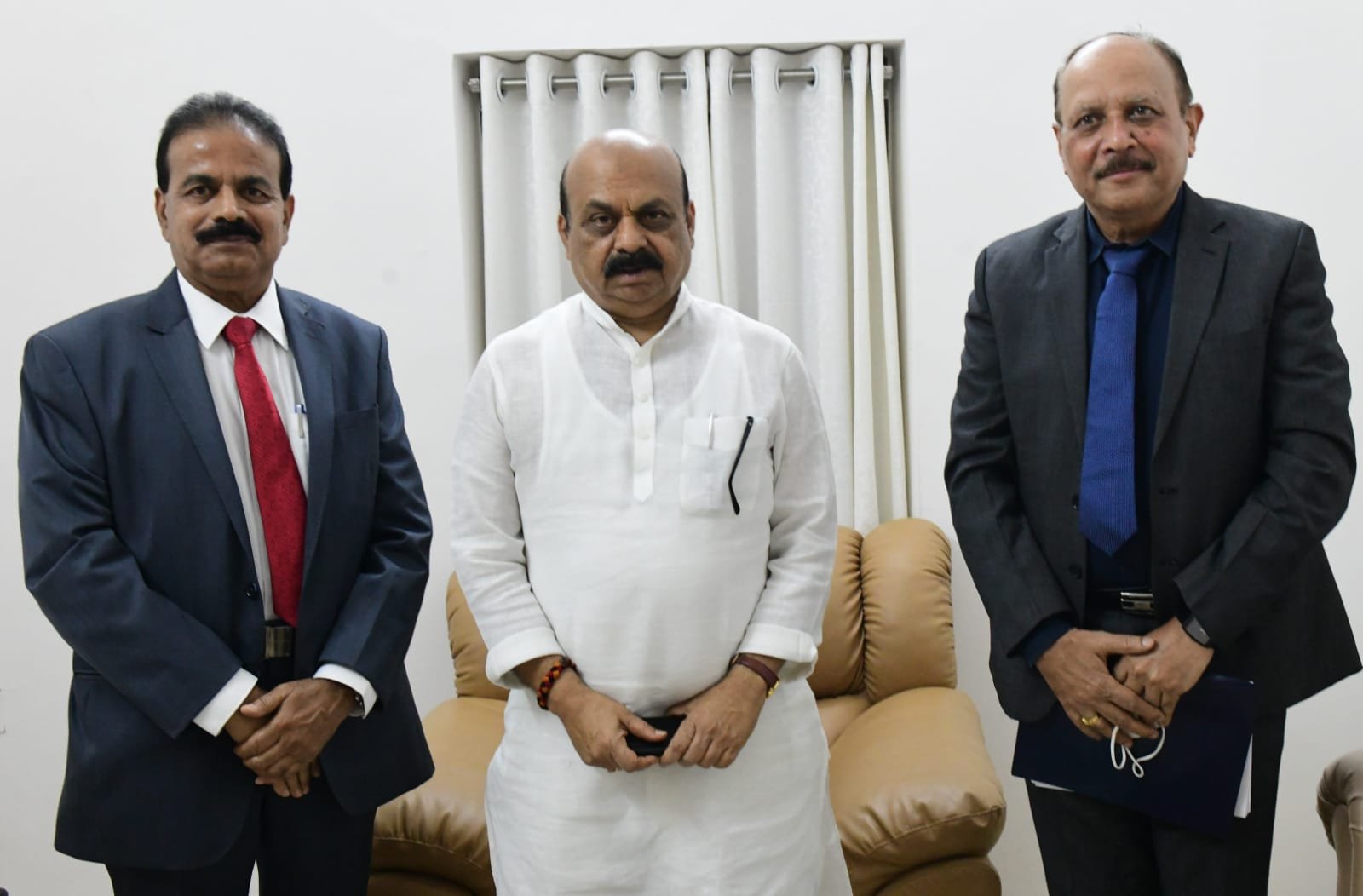 Karnataka Electricity Regulatory Commission's Acting Chairman HM Manjunatha met Chief Minister Basavaraj Bommai on Monday.