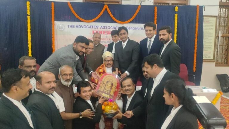 Advocate association Bengaluru farewell to Justice P Krishna Bhat