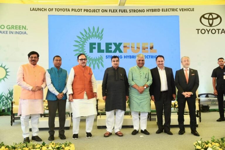 Nitin Gadkari launches Toyota's Flexi-Fuel Strong Hybrid Electronic Vehicles