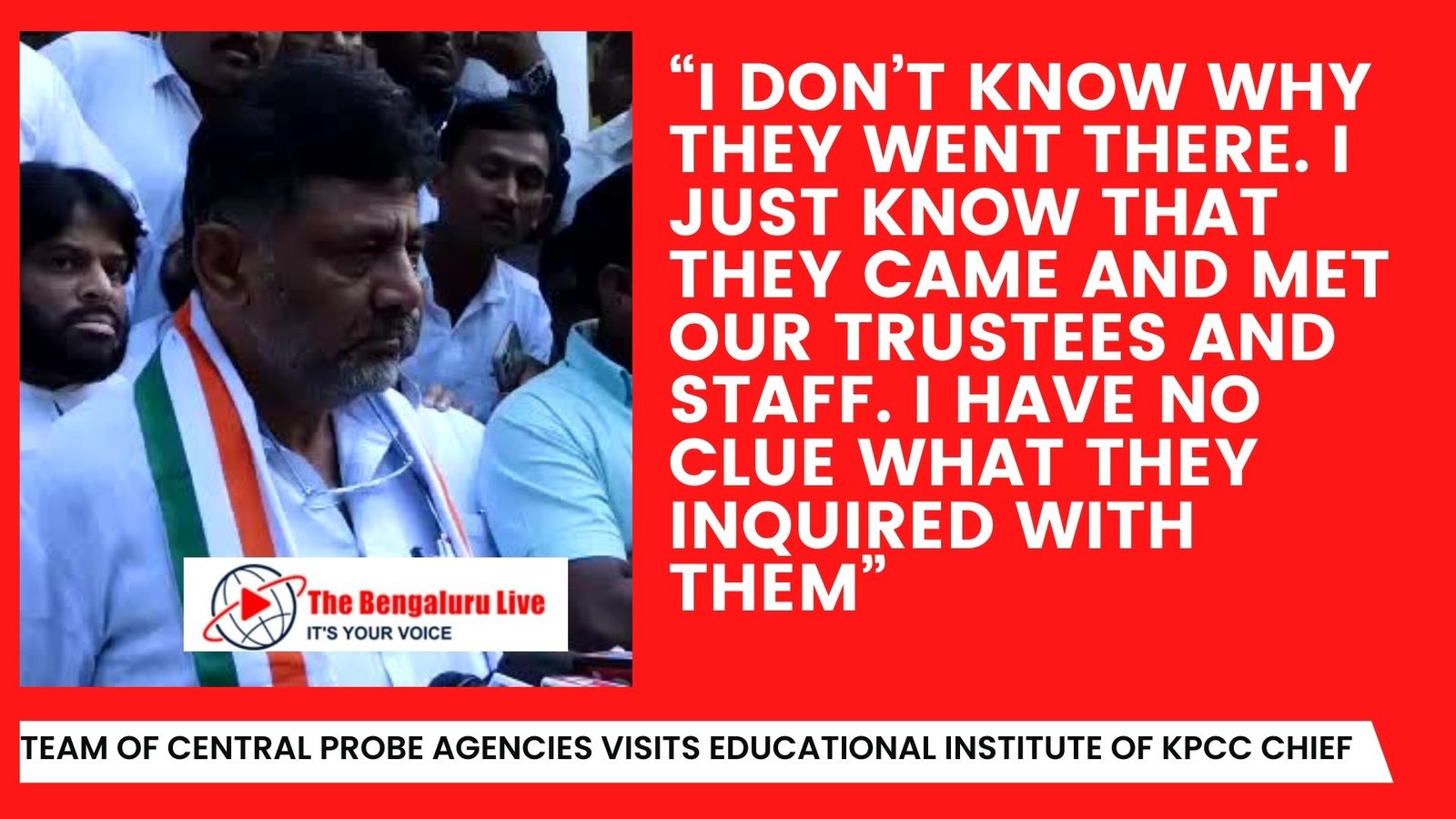 Team of Central probe agencies visits educational institute of KPCC chief