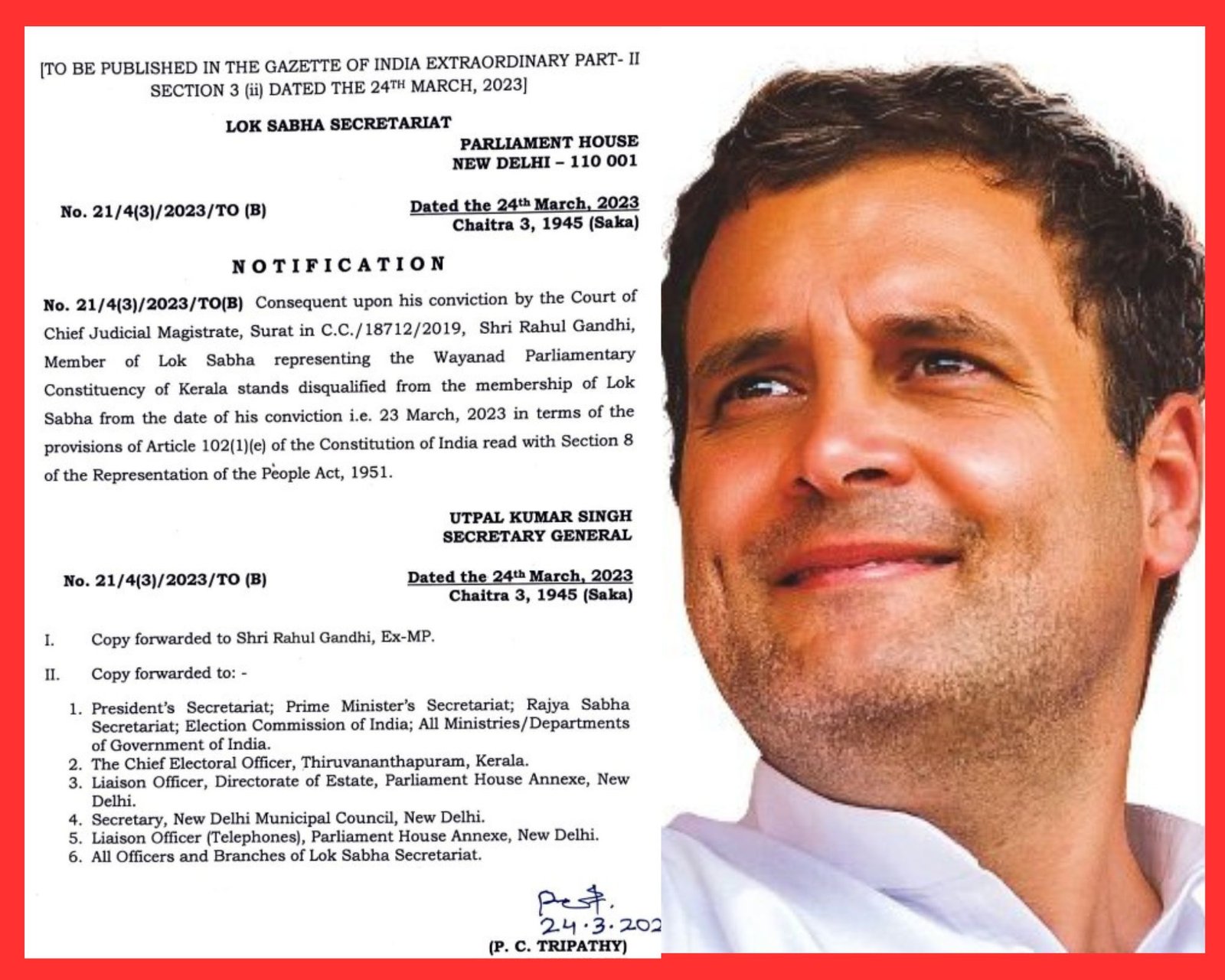 Rahul Gandhi disqualified as Lok Sabha MP