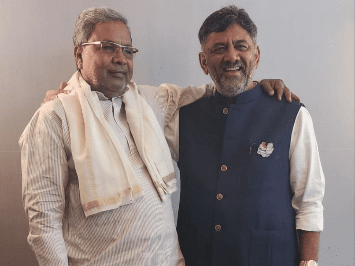 Karnataka CM decision: Siddaramaiah, Shivakumar meet Rahul 1 D K Shivakumar and Siddaramaiah