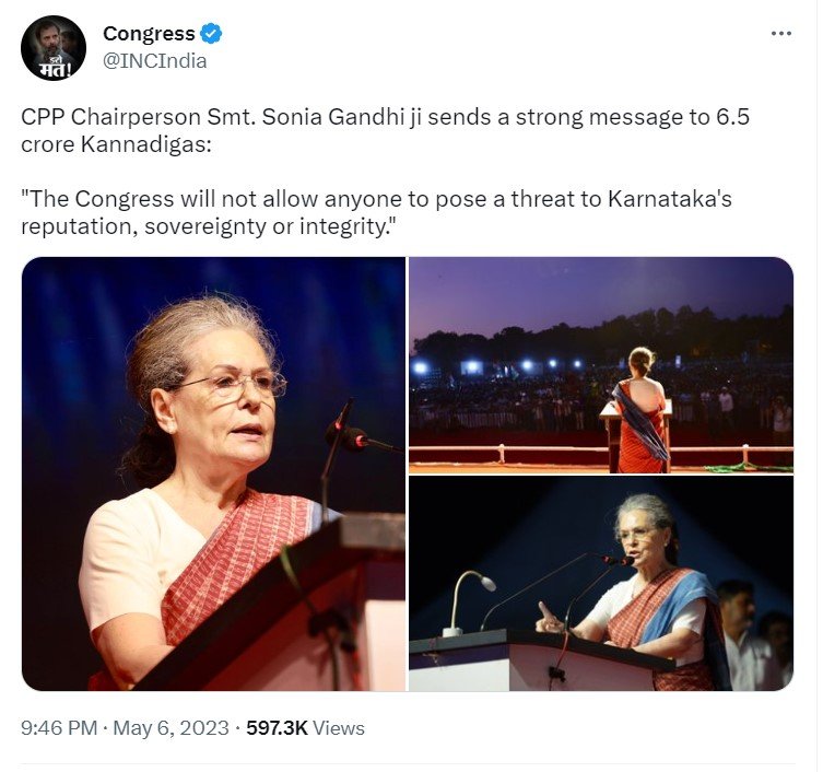 Karnataka sovereignty remark: BJP seeks Cong derecognition, FIR against Sonia; EC asks INC chief to rectify