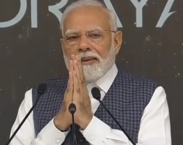 PM turns emotional while addressing ISRO scientists in Bengaluru.