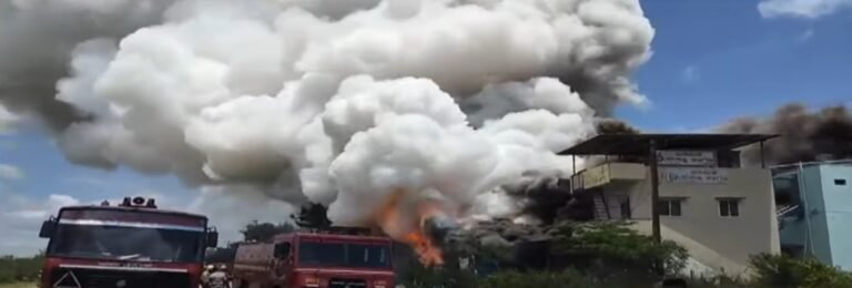 Four people dead after fire breaks out at firecracker warehouse in Karnataka 1 Four people dead after fire breaks out at firecracker warehouse in Karnataka