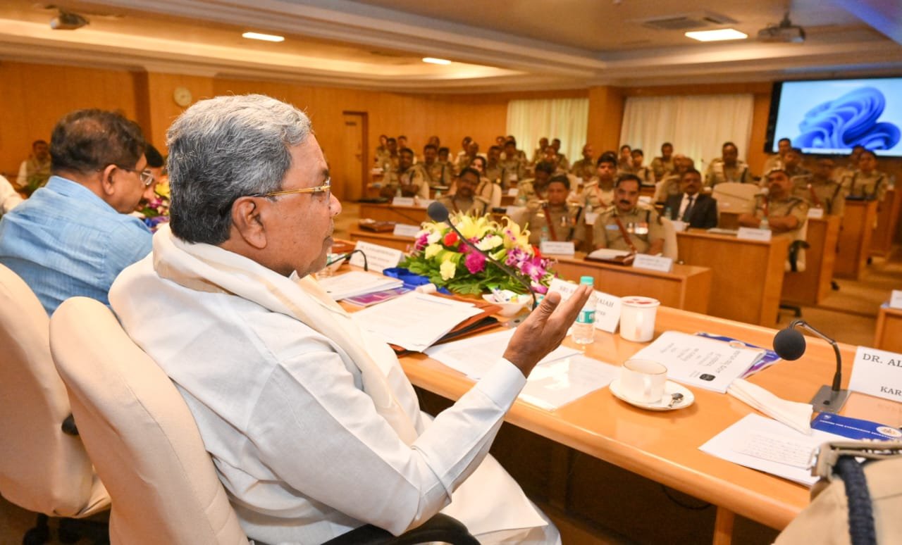 CM Siddaramaiah to senior police officers: If there is law and order, Karnataka will develop 1 CM Siddaramaiah to senior police officers: If there is law and order, Karnataka will develop