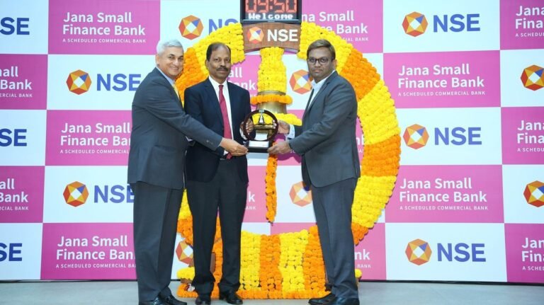 Jana Small Finance Bank makes weak debut, lists shares at 4% discount 1 Jana Small Finance Bank makes weak debut, lists shares at 4% discount
