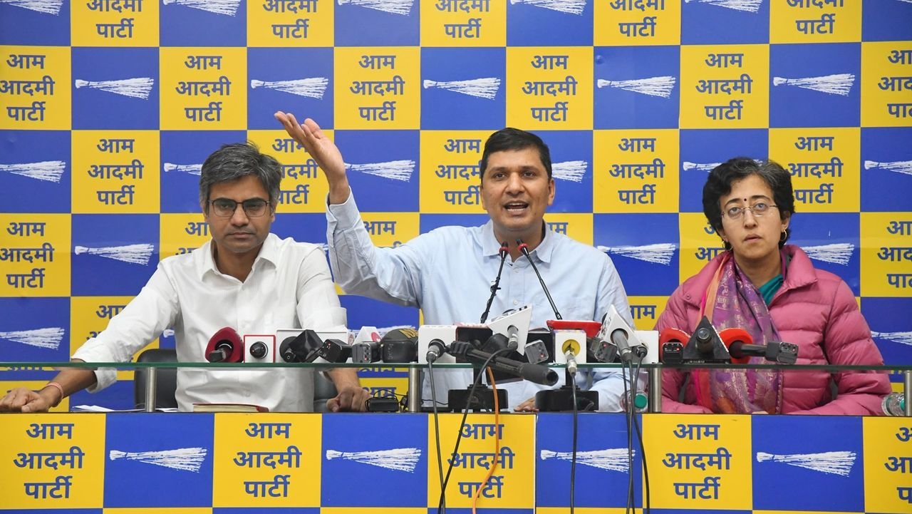 'Scared' of AAP-Congress tie up, BJP trying to get Kejriwal arrested: Saurabh Bharadwaj 1 'Scared' of AAP-Congress tie up, BJP trying to get Kejriwal arrested: Saurabh Bharadwaj