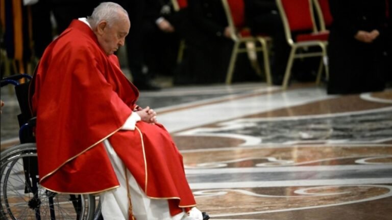 Pope presides over Easter Vigil after skipping Good Friday at last minute 1 Pope presides over Easter Vigil after skipping Good Friday at last minute