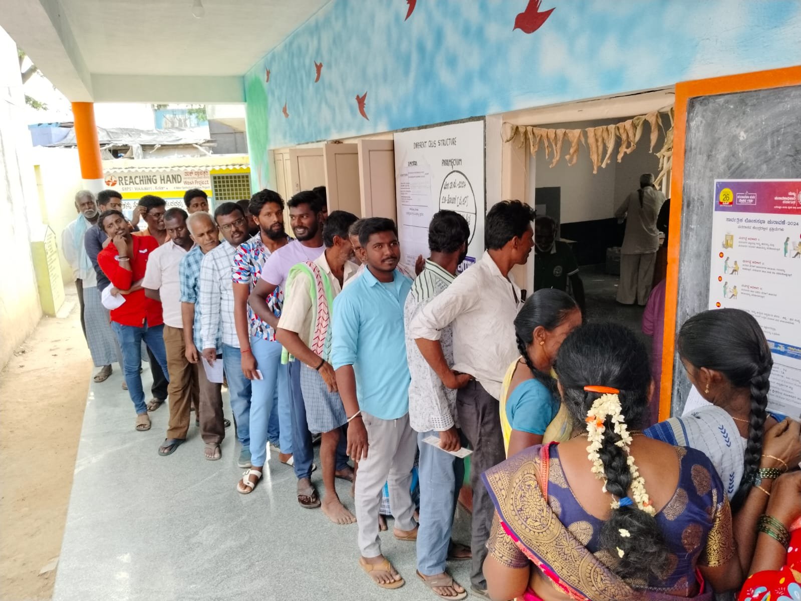 Why nearly 50 per cent of Bengaluru people stay away from voting, experts discuss 1 One of booth in Kolar.