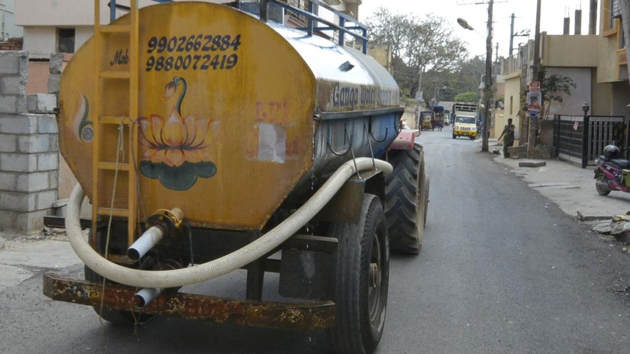 BWSSB Introducing Sanchari Cauvery - Cauvery on Wheels 1 Water Tanker