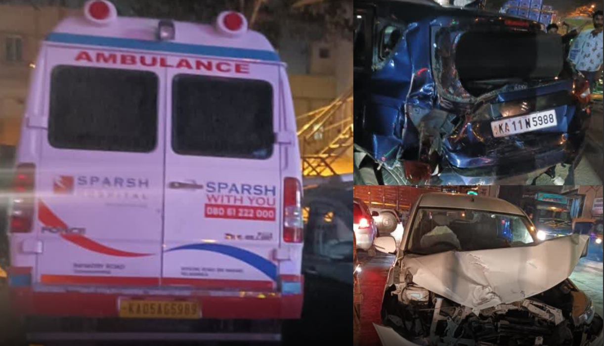 Ambulance Driver Arrested After Losing Control, Causing Collective Chaos on Guddahalli Roads