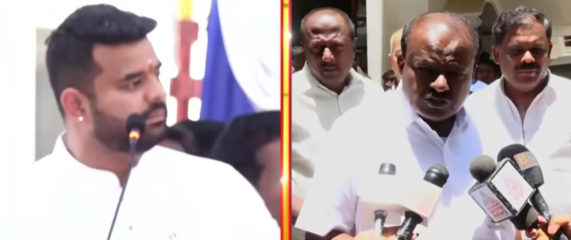 Prajwal Revanna and HD Kumarawamy