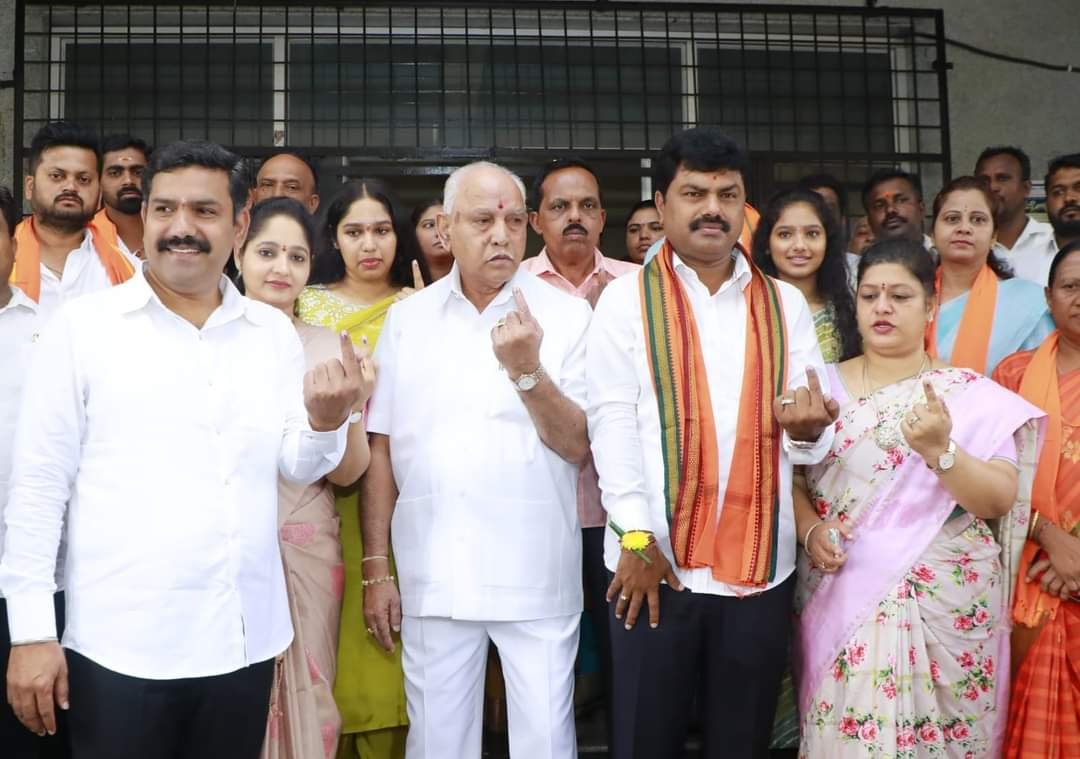 Yediyurappa among early voters, says BJP will win 25-26 seats in Karnataka 1 IMG-20240507-WA0131