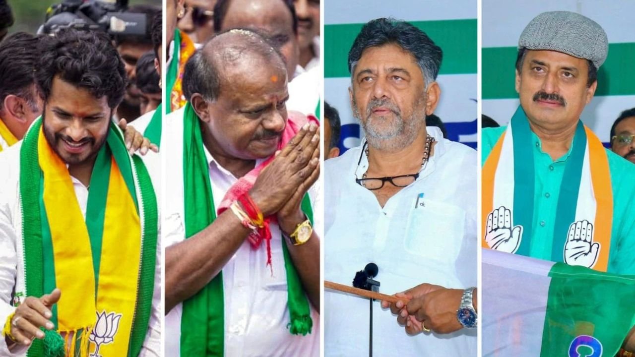 Karnataka bypolls: Cong leads in Sandur, BJP and JD(S) ahead in Shiggaon and Channapatna 1 Karnataka bypolls: Cong leads in Sandur, BJP and JD(S) ahead in Shiggaon and Channapatna