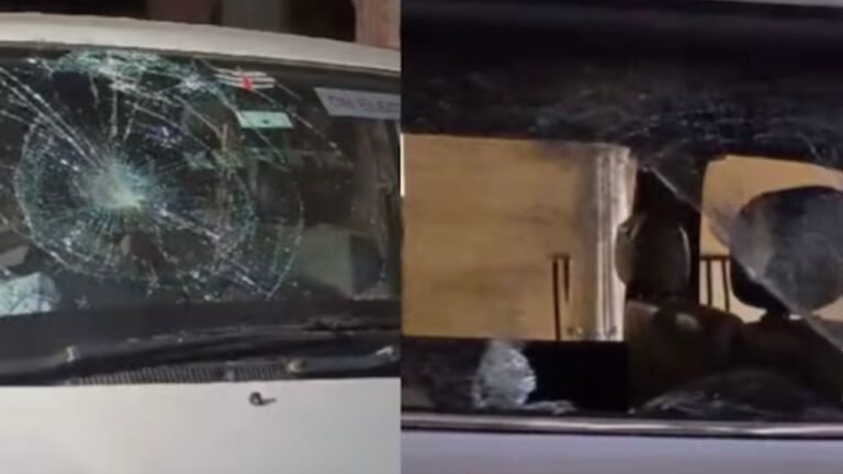 Congress workers attack car transporting EVM after polling in Nagpur