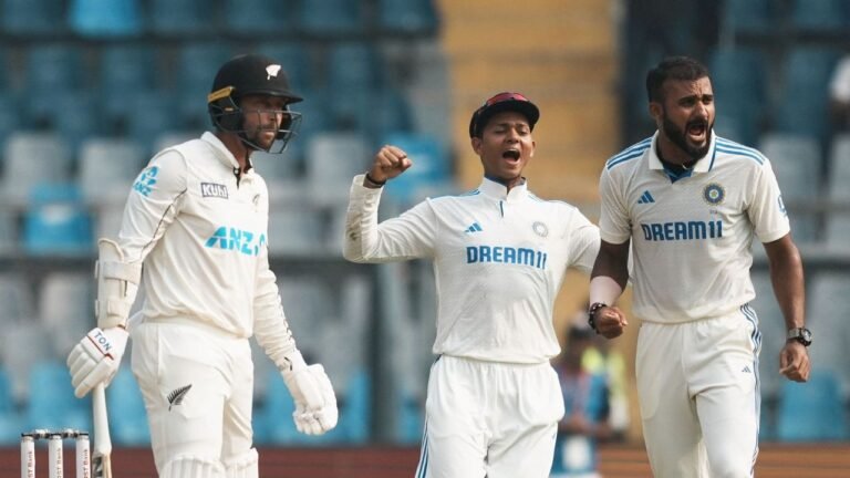 IND vs NZ Third Test Day 1: Kiwis reach 92/3 vs India at lunch, Sundar scalps 2 wickets