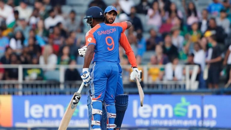 Brilliant Samson, magnificent Tilak score tons, India post massive 283/1 7 Brilliant Samson, magnificent Tilak score tons, India post massive 283/1