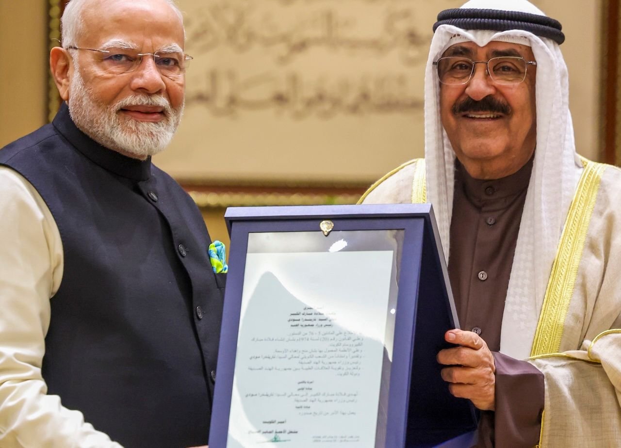 PM Modi receives Kuwait's highest honour 'The Order of Mubarak Al Kabeer'
