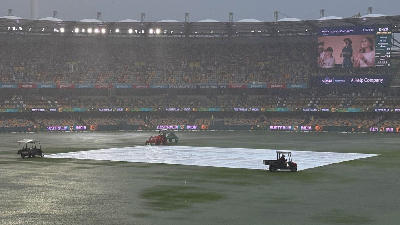 Rain stops play once again with India reeling at 27/3 1 Rain stops play once again with India reeling at 27/3