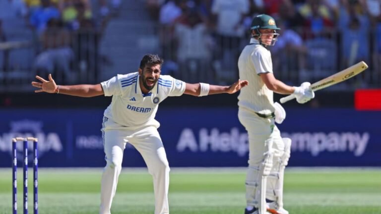 Bumrah bags six as Australia post 445 in 1st innings at Brisbane