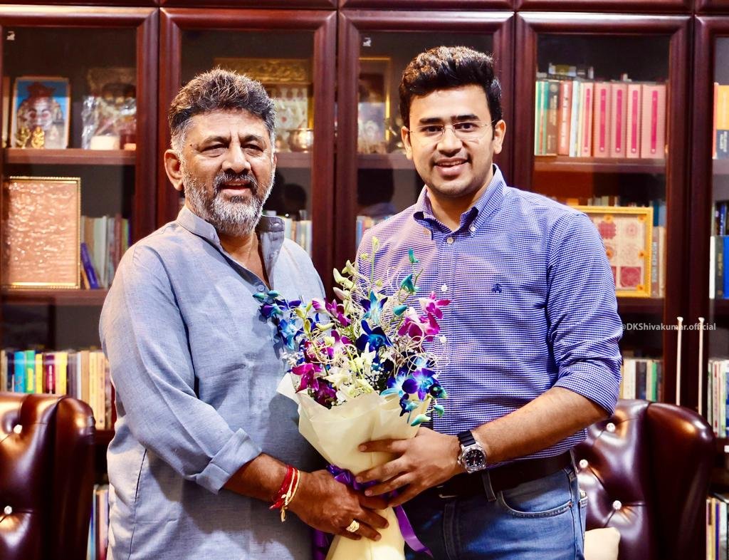 Tejasvi Surya and DK Shivakumar