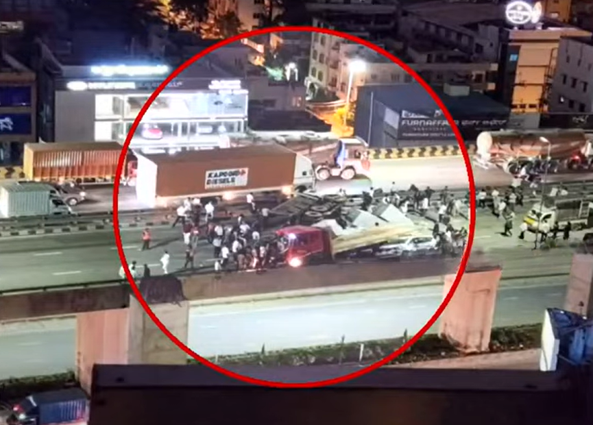 Bengaluru's Hebbal Flyover Witnessed Fateful Accident, Leaving One Dead and Two Injured 1 Bengaluru's Hebbal Flyover Witnessed Fateful Accident, Leaving One Dead and Two Injured