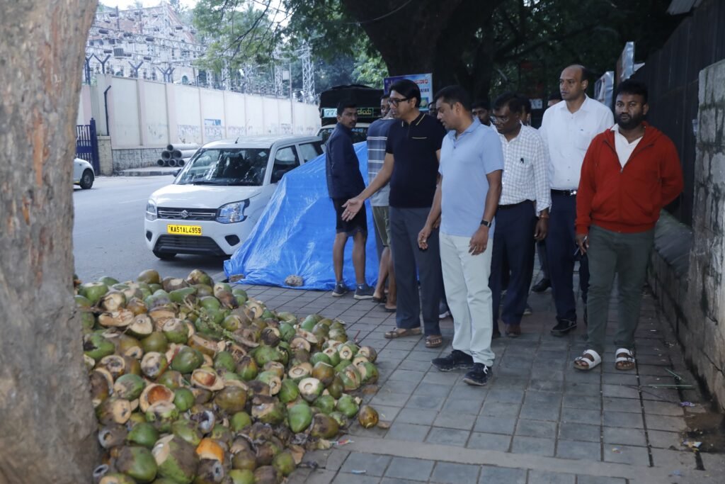 Bengaluru Central Commissioner Rajendra Chollan Leads by Example: Cleans Majestic Footpaths, Launches Model Pedestrian Path Campaign