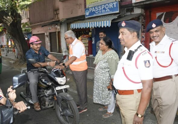 Bengaluru MLA Suresh Kumar Hits the Streets in Traffic Police Role, Leads Road Safety Awareness Drive in Bengaluru
